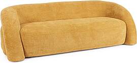 Sofa Clemence aus Stoff, modern gepolstert, Senf