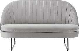 Sofa Luigi Hellgrau Samt