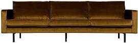 Sofa Rodeo 3-Sitzer Samt, modern, Honig Gelb,