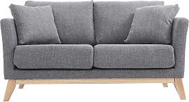 Sofa skandinavisch 2 Plätze Hellgrau helle