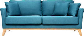 Sofa skandinavisch 3 Plätze Miliboo-Blau
