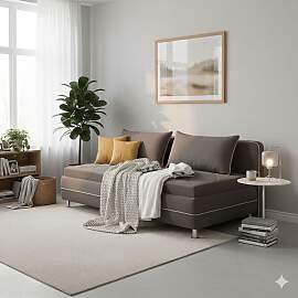 Sofaliege Vitana Webstoff mit Bettkasten