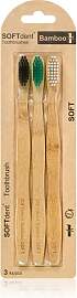 SOFTdent Bamboo Soft - 3 pack Bambus-Zahnbürste 3 