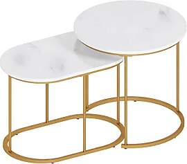 sogesfurniture Couchtisch 2er-Set, Wohnzimmertisch 