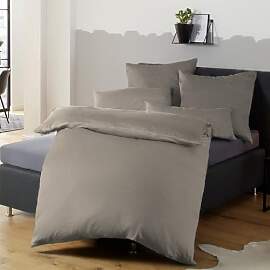 Soifox Bettwäsche 155x220 Taupe - Bettwäsche