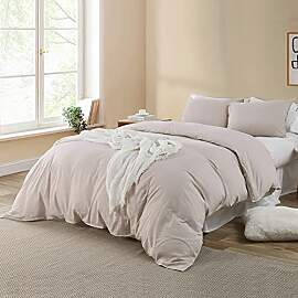 Soifox Bettwäsche 200x200 Beige -