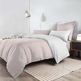 Soifox Bettwäsche 200x200 Beige/Weiß - aus