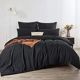 Soifox Bettwäsche 200x220 Schwarz