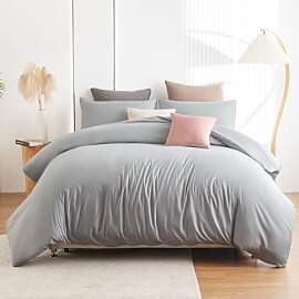 Soifox Bettwäsche 220x240 Grau bettwäsche-Sets