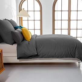 Soifox bettwäsche Anthrazit 135x200 -