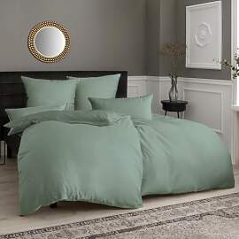 Soifox Bettwäsche Grün 135x200 4teilig -
