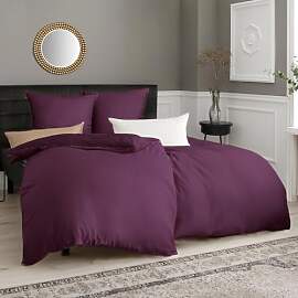 Soifox Bettwäsche Lila 135x200 4teilig -