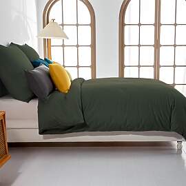 Soifox bettwäsche olivgrün 135x200 -