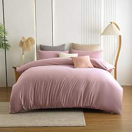 Soifox bettwäsche Rosa 135x200 - bettwäsche-Sets 