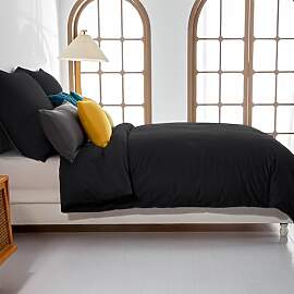 Soifox bettwäsche Schwarz 135x200 -