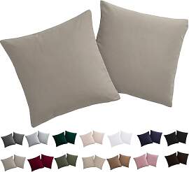 Soifox Kissenbezug 80x80 2er Set - Kopfkissenbezug 