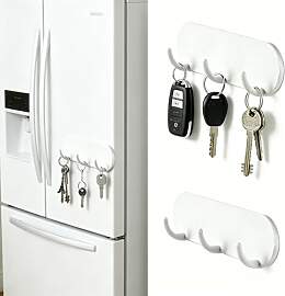 Soiftra 2 Stück Magnetische Haken, Weiß