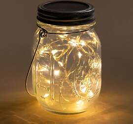 Solar-glasgefäß Mit Zol-led-girlande Transparent 