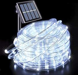 Solar LED Lichterkette Außen, IP65 Wasserdicht