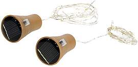 Solar LED-Lichterkette "Korken", 2 Stück