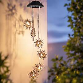 Solar LED Lichtspiel 4 Metall Klangstäben - 75 cm 