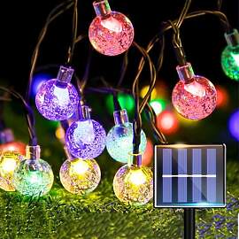 Solar Lichterkette aussen 15M 60LED Bunte, Kugel