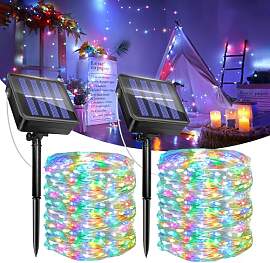 Solar Lichterkette Aussen, 2x12M 120LED