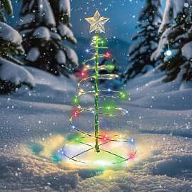 Solar Lichterkette Außen Garten Weihnachtsbaum