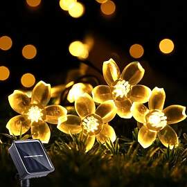 Solar-Lichterkette Garten, 7 m, 8 Modi, 50 LEDs,