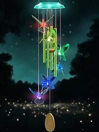 Solar Windspiel mit Kolibri-Design & grünen