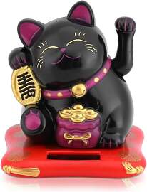 Solarbetriebene Kawaii Winkende Katze,
