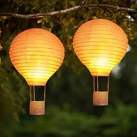 Solarlampen für Außen Hängend, 2 Stück 30cm