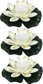Solarleuchte 18cm LED Lotus Laterne Wasserlaterne