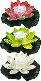 Solarleuchte 18cm LED Lotus Laterne Wasserlaterne