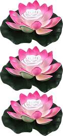 Solarleuchte 18cm LED Lotus Laterne Wasserlaterne