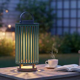 Solarleuchte Madonna Grün Solar Schnurgeflecht