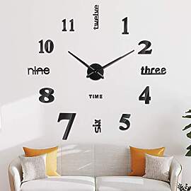SOLEDI 3D Wanduhr Groß XXL zum Kleben - DIY Mute