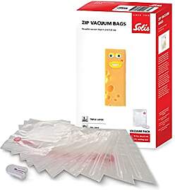 Solis Vakuumierbeutel mit Zip-Verschluss - 20 x 23 