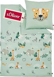 s.Oliver Kinderbettwäsche 100x135 cm Zootiere -