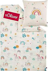 s.Oliver Kinderbettwäsche Einhorn 100x135 cm -