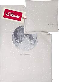 s.Oliver Kinderbettwäsche Mond 135 x 200 cm -