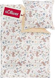 s.Oliver Kinderbettwäsche Waldtiere 135x200 cm -