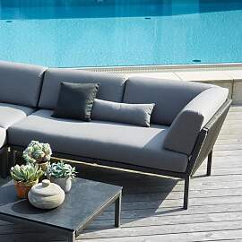Solpuri Club Gartenloungesofa Aluminium/Rope/Acryl