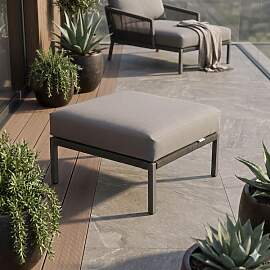 Solpuri Club Loungehocker Aluminium/Rope/Acryl