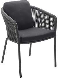 Solpuri Loop Gartensessel Aluminium mit Sitz- und