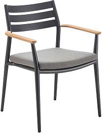 Solpuri Pia Stapelsessel Aluminium mit Sitzkissen