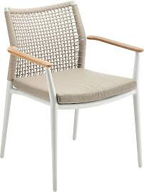 Solpuri Vera Stapelsessel Aluminium mit Sitzkissen