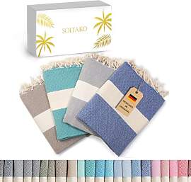 SOLTAKO Fouta Diamant Premium Hamamtuch 100x200
