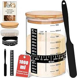 SoLuna. Sauerteig Starter Set Glas 1L/1000ml