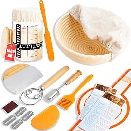SoLuna. Sauerteig Starter Set mit Gärkörb rund